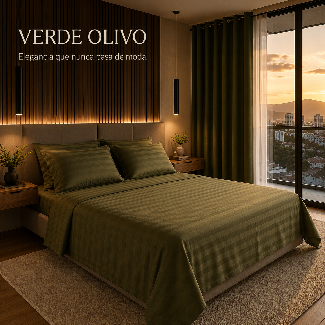 KIT HOTEL EN CASA™ Juego Completo de Sábanas + Cortinas