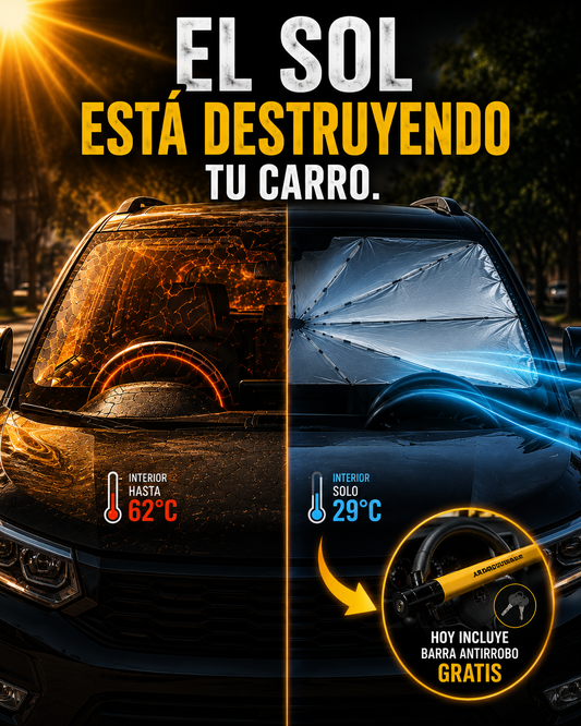 AutoShield 360 Protección Solar + Barra Antirrobo GRATIS 🎁