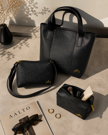 Trío de Bolsos en Cuero Premium 3 en 1