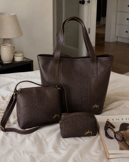 Trío de Bolsos en Cuero Premium 3 en 1