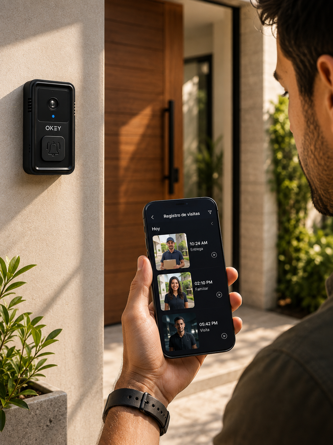 Kit OKEY M9™ — Tu Entrada Inteligente Sin Cables ni Obras