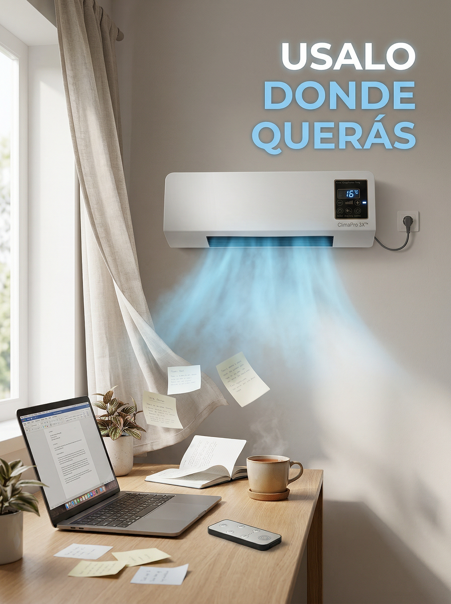 ❄ ClimaPro 3X™ Aire portátil 3 en 1 enfría en segundos + oferta limitada HOY