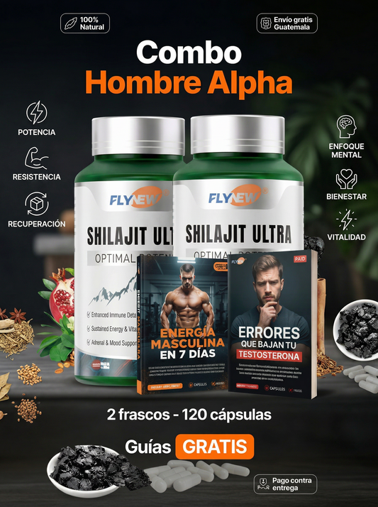 COMBO HOMBRE ALPHA™ | SHILAJIT ULTRA 💎 (2 FRASCOS + GUÍAS GRATIS 🎁)